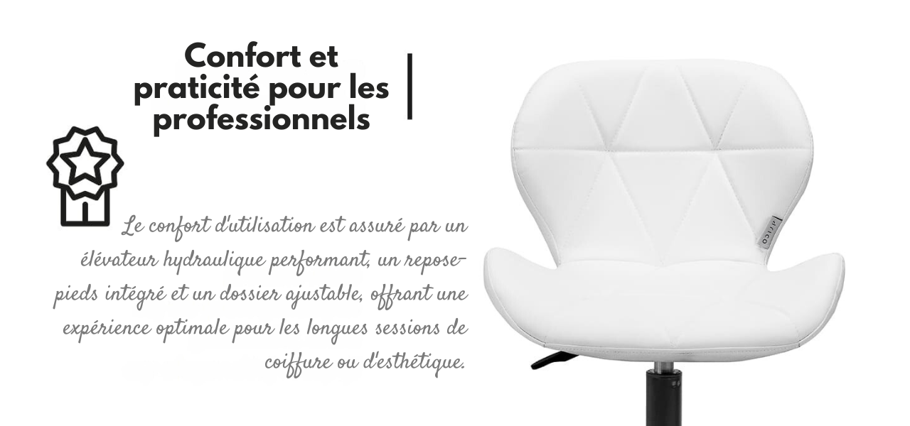 Elegancia White Cosmetic Stool