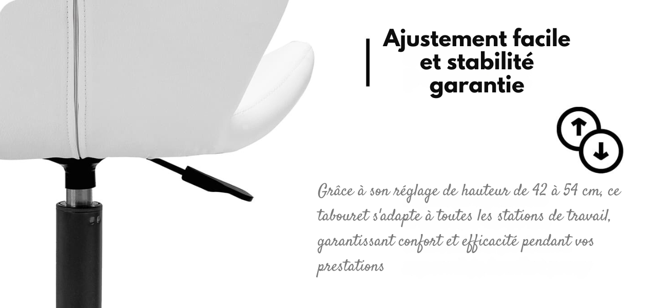 Elegancia White Cosmetic Stool