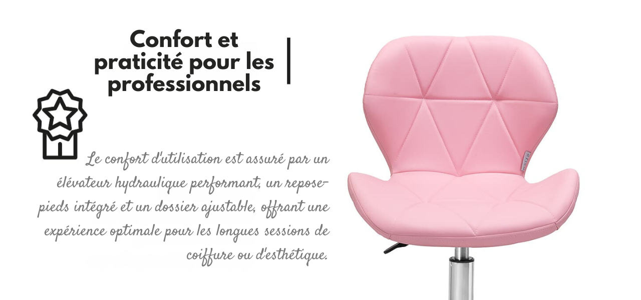 Elegancia Pink Cosmetic Stool