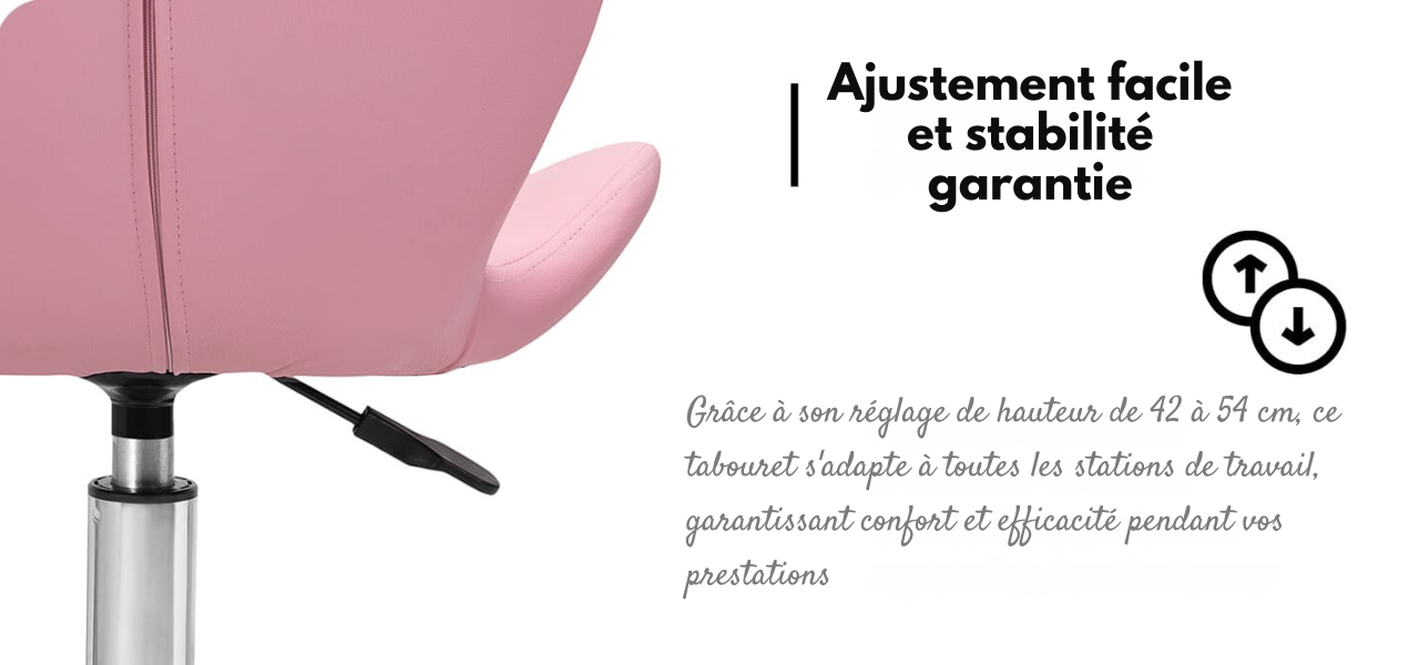 Elegancia Pink Cosmetic Stool