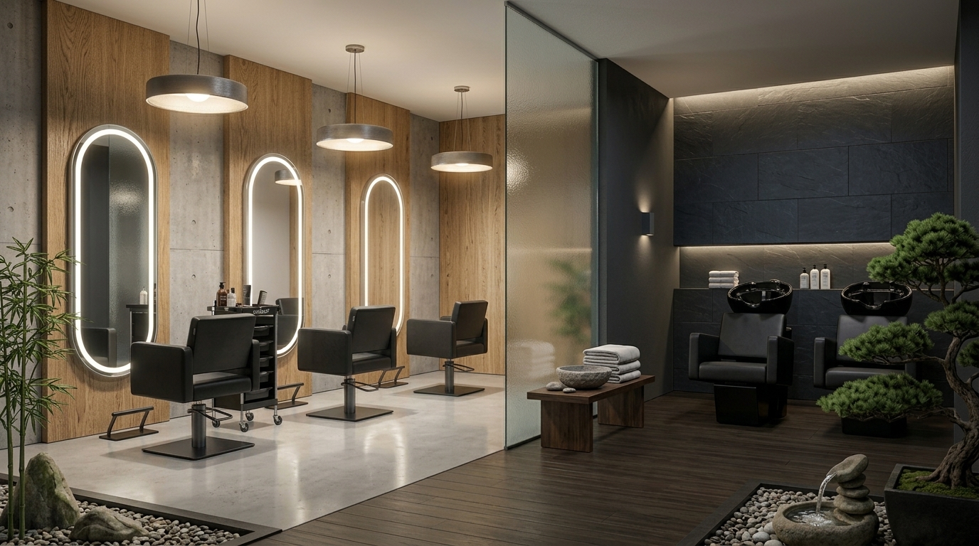 STEFANIA Friseurstuhl in Schwarz mit hydraulischer Höhenverstellung, 360°-Drehung und ergonomischem Sitz. Ideal für moderne, professionelle Friseursalons.