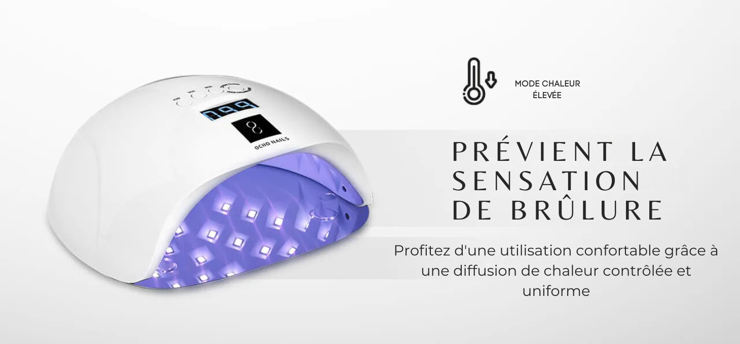 OCHO NAILS X13 65W White LED Lamp with Mirror Back