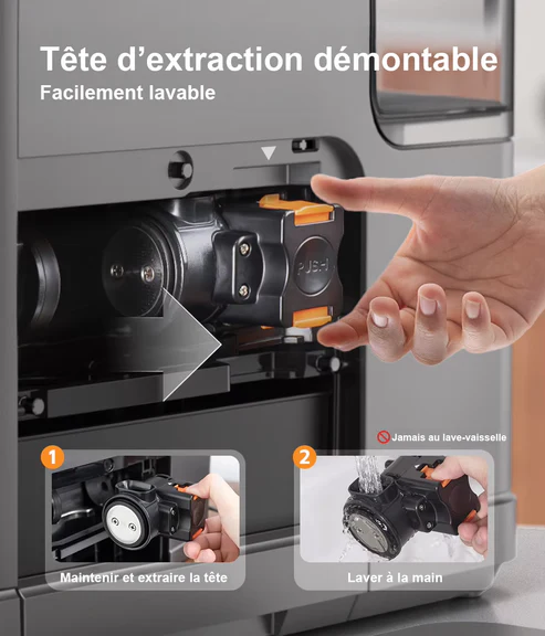 HiBREW H16 - Removable extraction head and quick cleaning