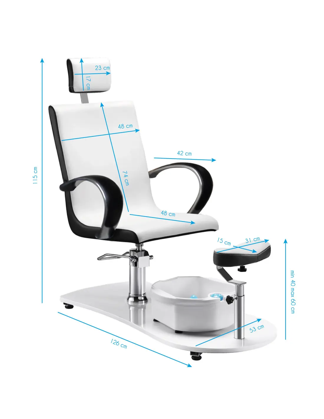 Pediküre Spa Massagestuhl 124104 HYDRAULISCHE PEDIKÜRE STUHL HYDROMASSAGE