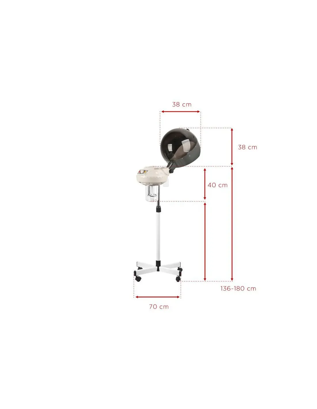 Casque steamer cheveux vapeur coiffure 828-fd 