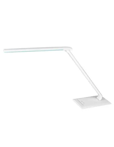 Lámpara de escritorio LED blanca elegante de 7 W con anillo de luz profesional 114702