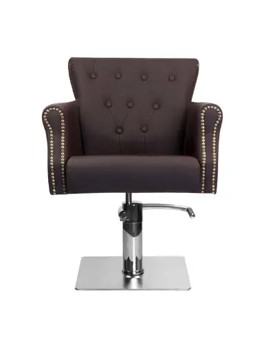 Sedia da parrucchiere marrone 
