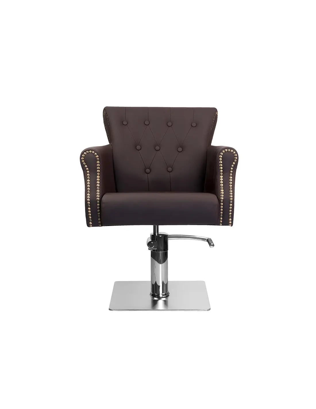 Sedia da parrucchiere marrone 