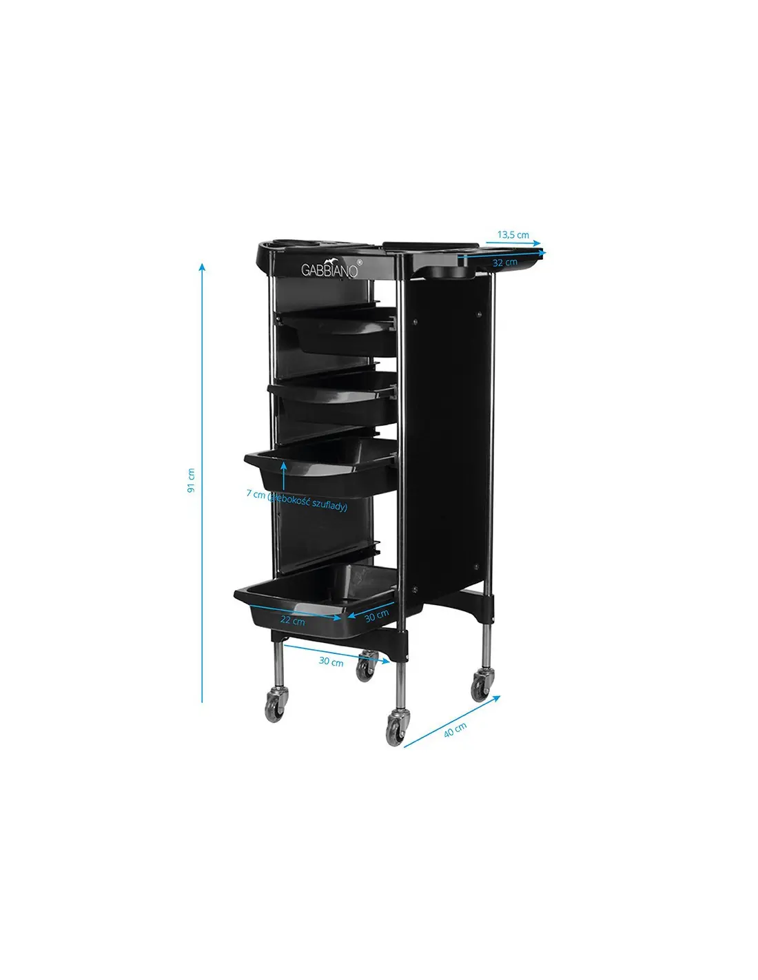 Chariot coiffure coloration et rangement V28 