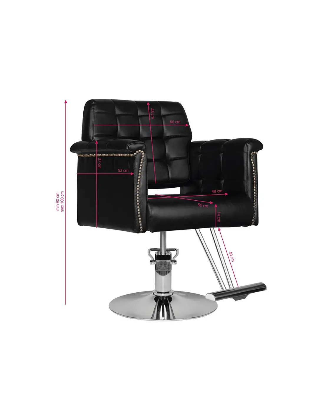 FAUTEUIL DE COIFFURE PAVI NOIR 