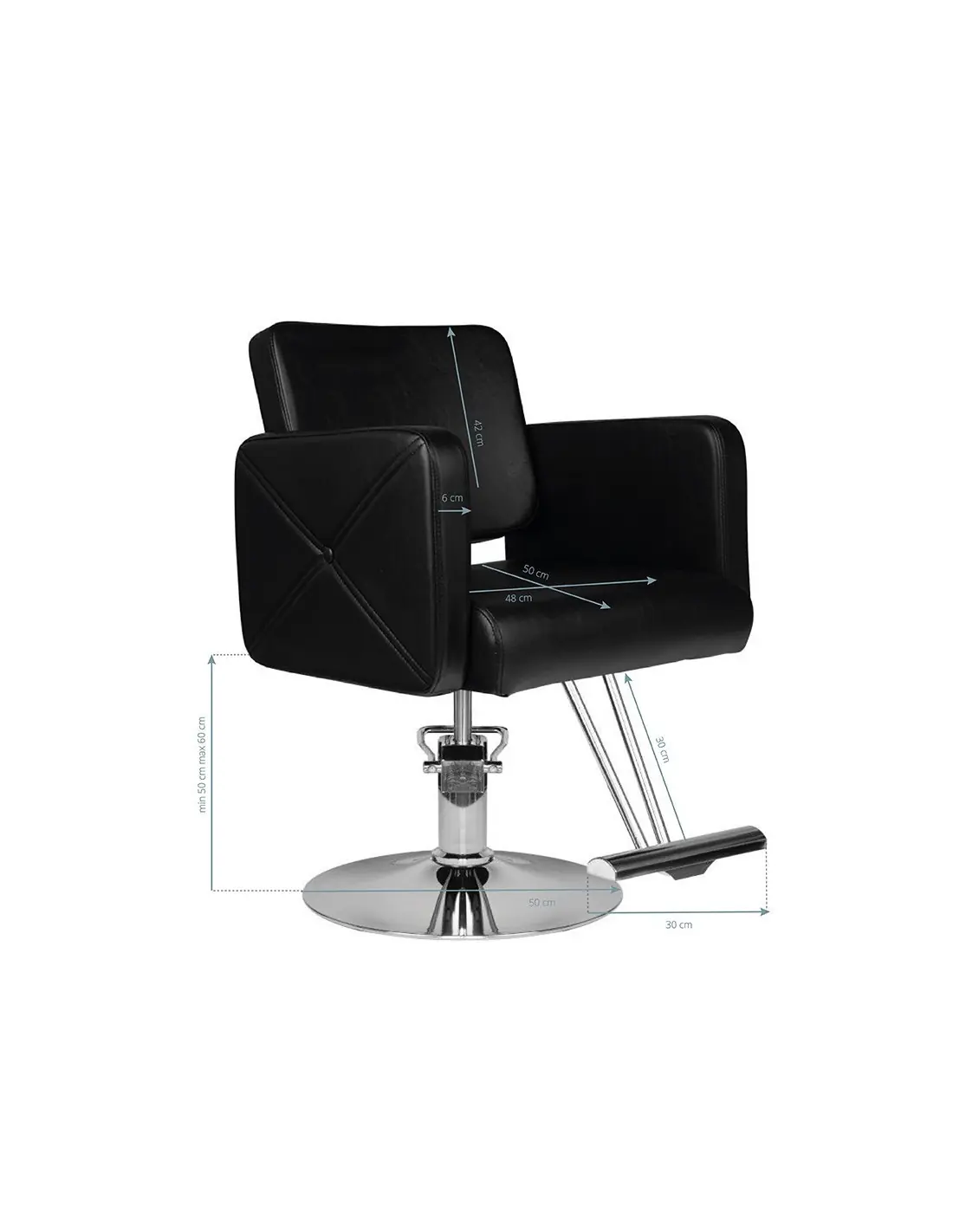 Fauteuil de coiffure brescia noir 
