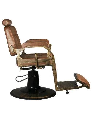Poltrona da barbiere BOSS Cuoio Antico – Pelle antica e eleganza vintage