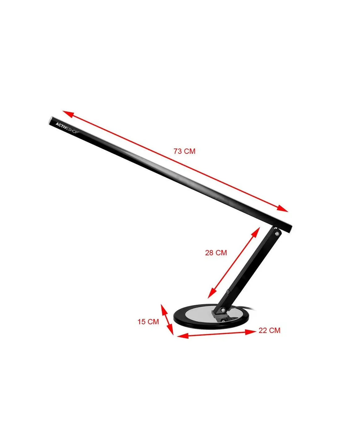Table Manucure slim 20w aluminium - NOIR 