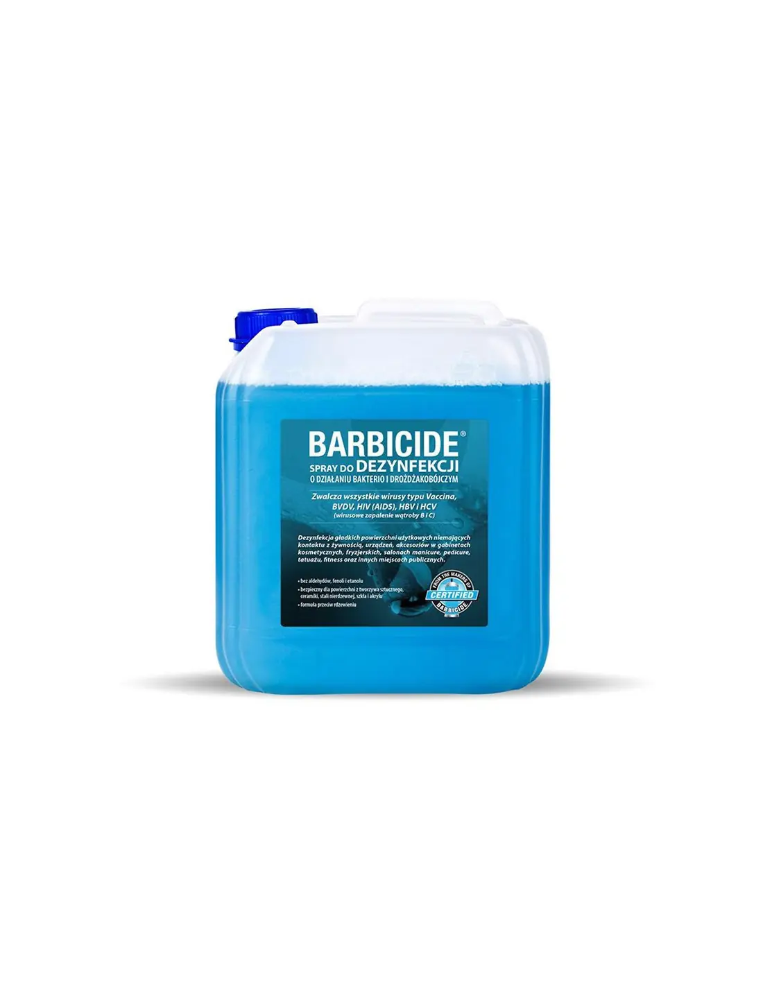 Barbicide spray for disinfecting all surfaces, odorless - 5 l refill
