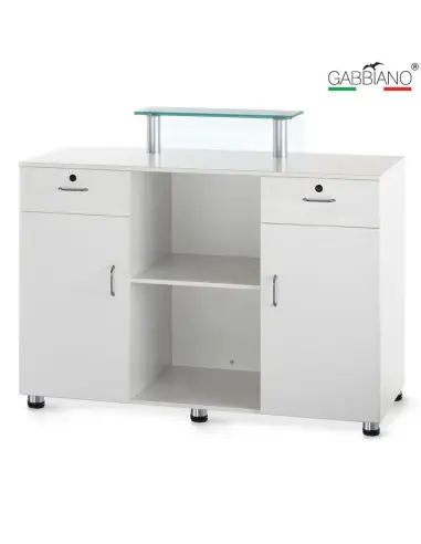 Comptoir bureau d'accueil ada blanc 