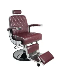 Cadeira de barbeiro Imperial Bordeaux – Prestígio e conforto profissional