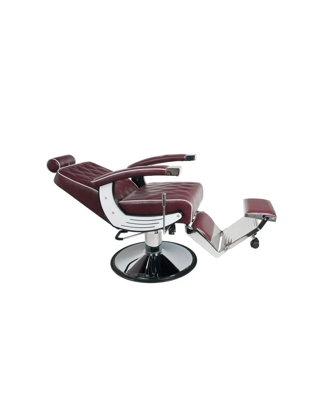 Silla de barbero Imperial Bordeaux: estilo retro y ergonomía profesional
