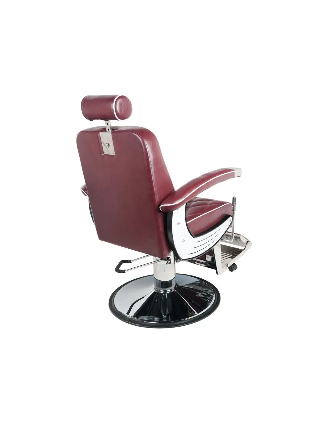 Silla de barbero Imperial Bordeaux: estilo retro y ergonomía profesional