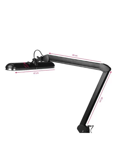 ELEGANTE 801-S LED WORKSHOP LAMP WITH STANDARD VICE, BLACK