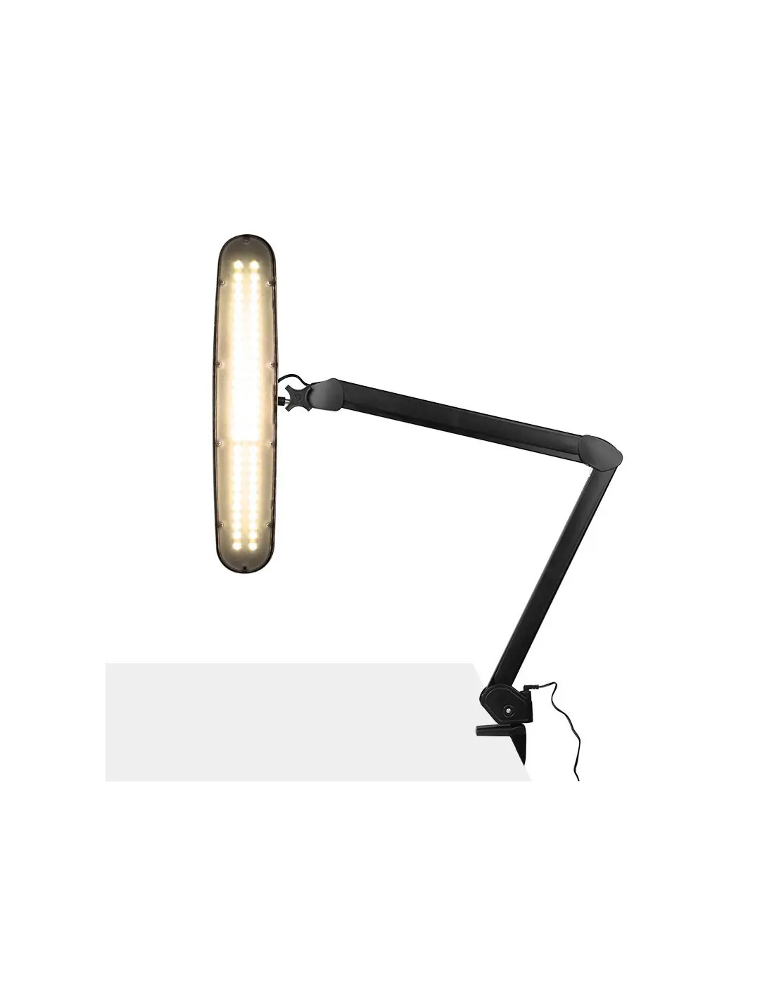 Lampe d'atelier led elegante 801-tl avec un etau reg. intensité et couleur de la lumière noire 