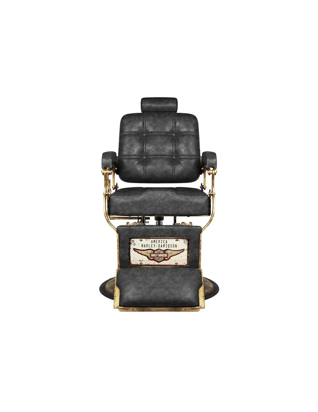 BOSS Barber Chair Oude Zwarte Lederen Legende – Vintage & Precisie Pro