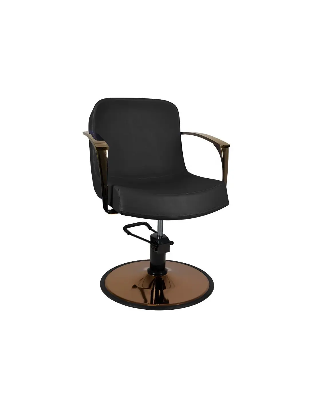Bolonia black copper hairdressing chair {attributes}