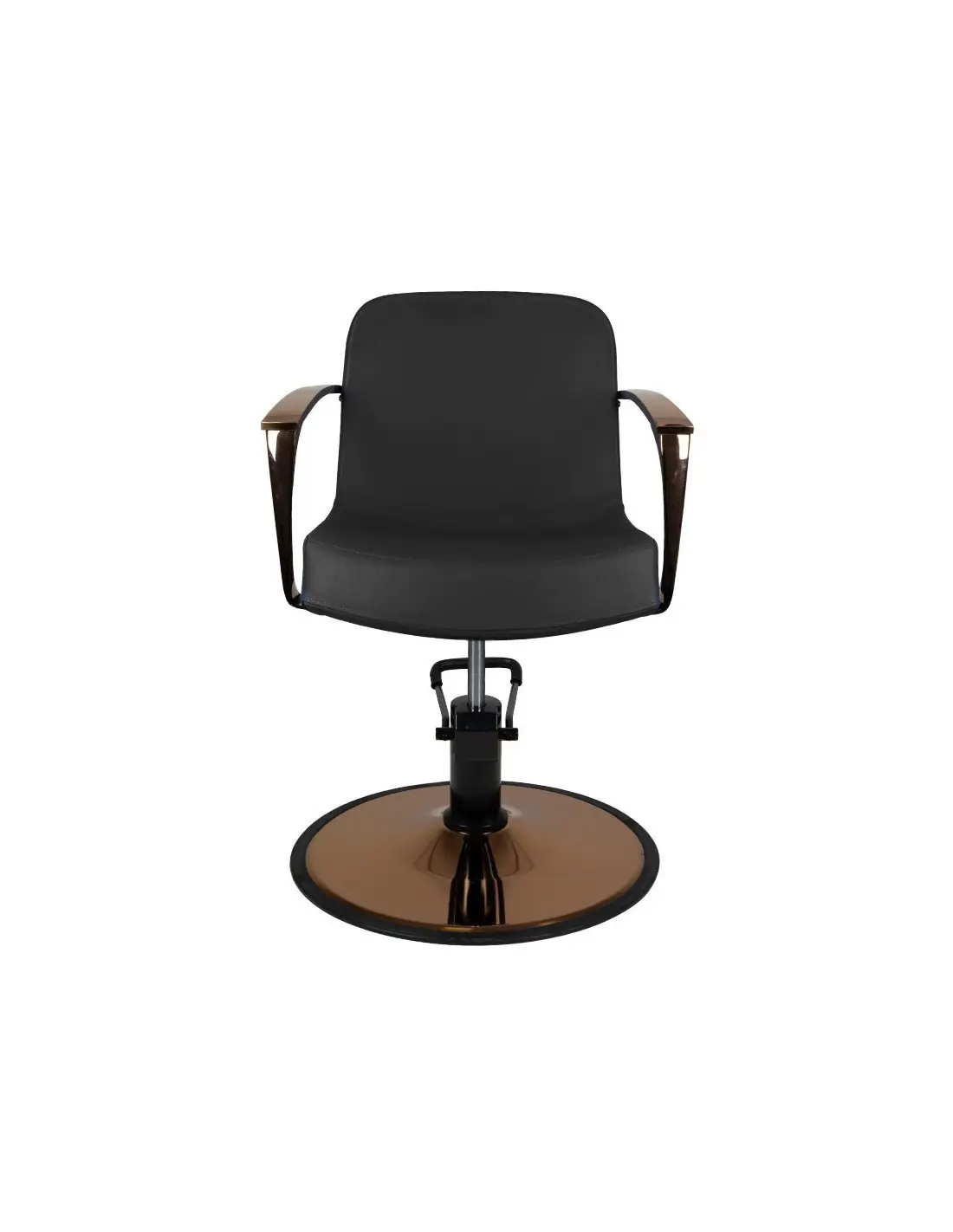 Bolonia black copper hairdressing chair {attributes}