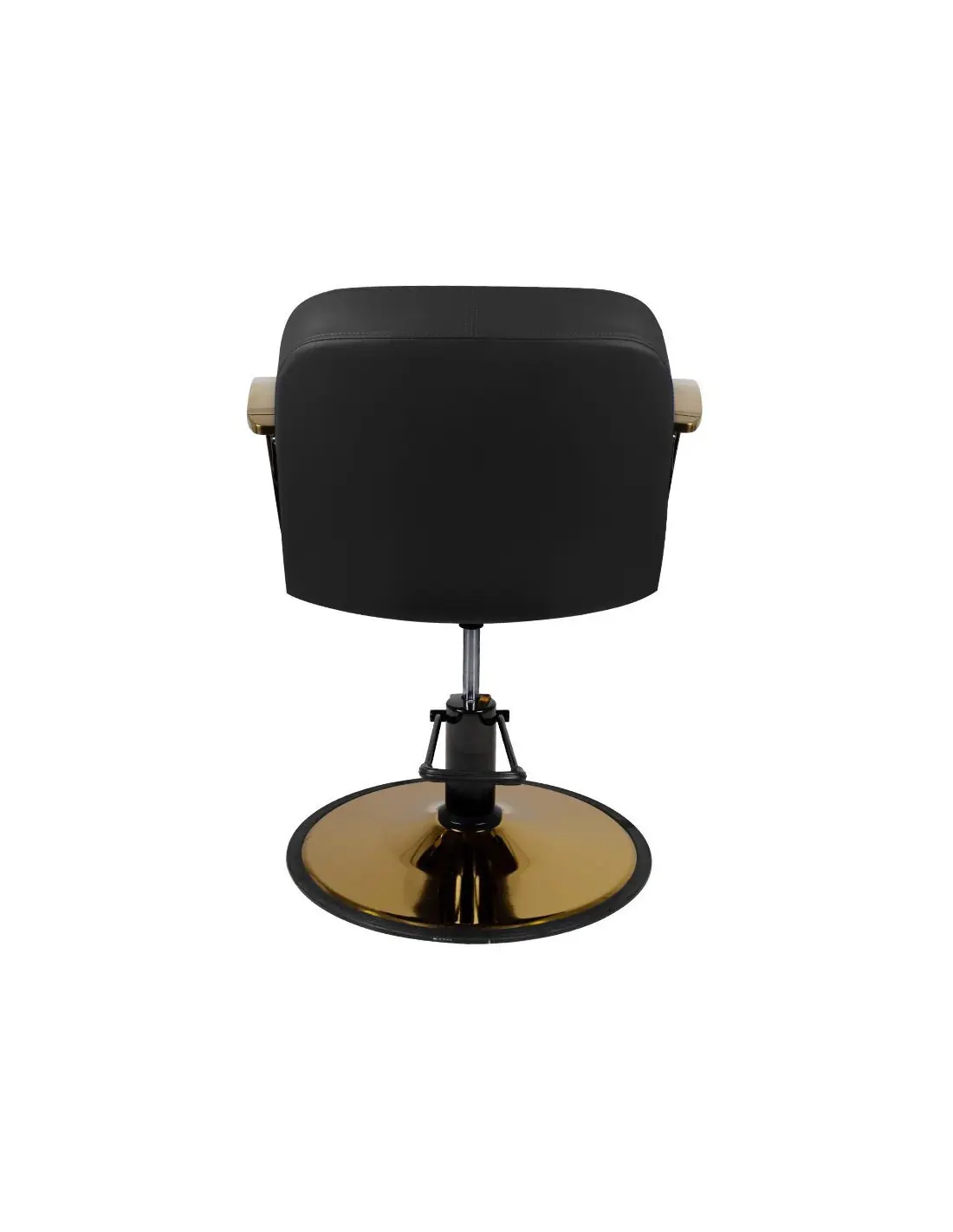 Poltrona da parrucchiere nera oro Bolonia 