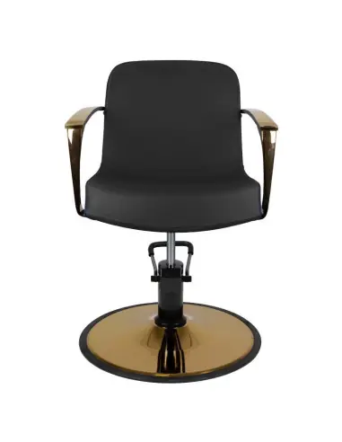 Poltrona da parrucchiere nera oro Bolonia 