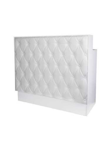 Bancone reception in stile chesterfield bianco 