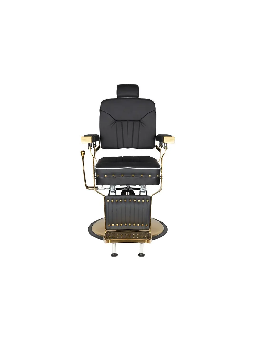 Poltrona da barbiere Filippo Gold Black – Elegante trono professionale