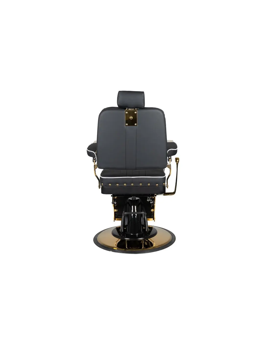 Poltrona da barbiere Filippo Gold Black – Elegante trono professionale
