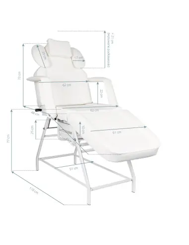 Sillón para el cuidado de las pestañas ivette gris 