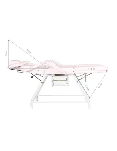 Sillón de tratamiento de pestañas rosa Ivette 