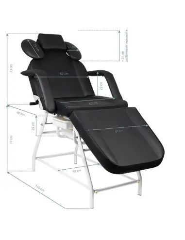 Sillón para el cuidado de las pestañas ivette negro 