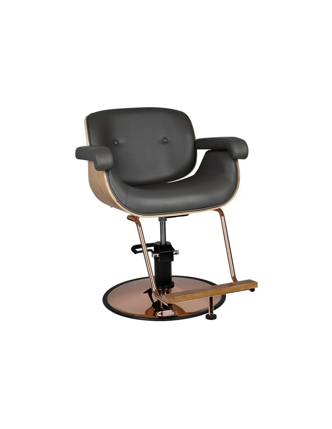 Tuluza black wooden hairdressing chair {attributes}