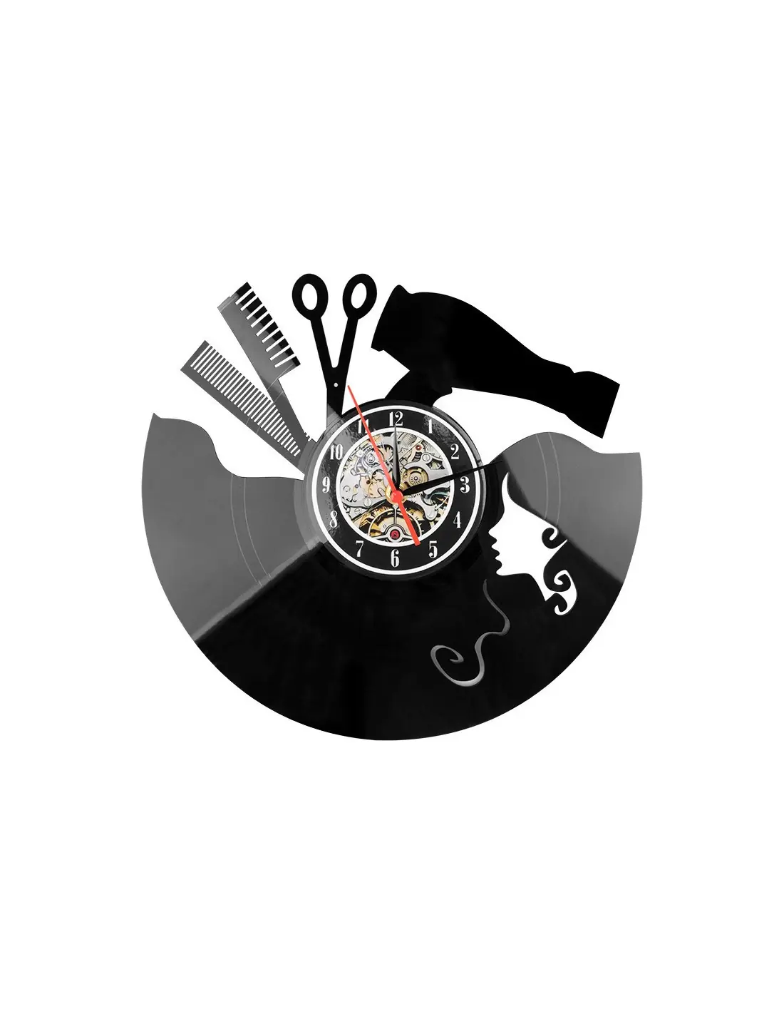 Horloge salon de coiffure décor q-102 