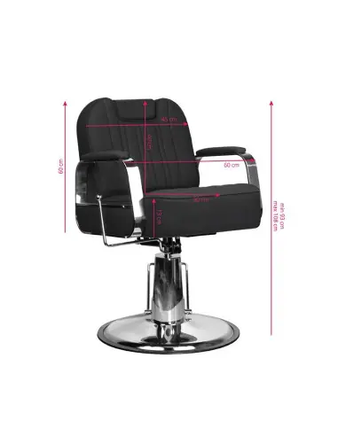 Sillón de peluquería Rufo negro 