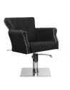 Alberto black upholstered hairdressing chair {attributes}