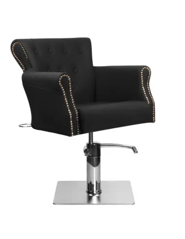 Sillón de peluquería acolchado alberto negro 