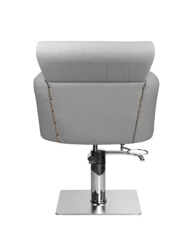 Sillón de peluquería acolchado alberto gris 