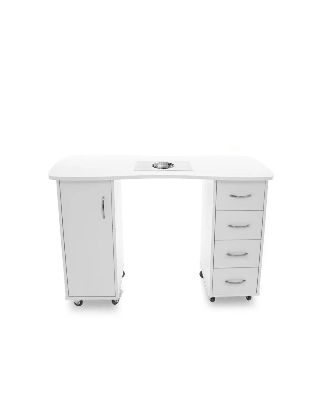 Table manucure blanc deux armoires 