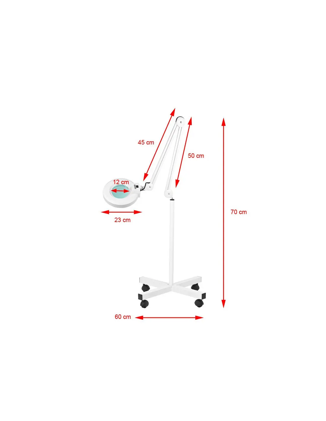 Lampe lupa led s4 + trépied led reg. intensité lumineuse 