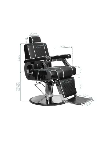 Fauteuil barbier paulo noir 