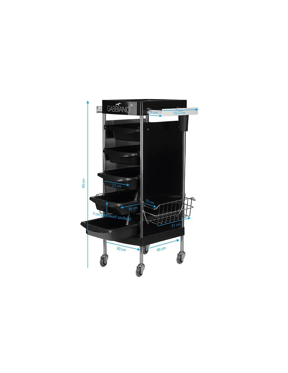 Carrello da parrucchiere per colorare e conservare-125879 