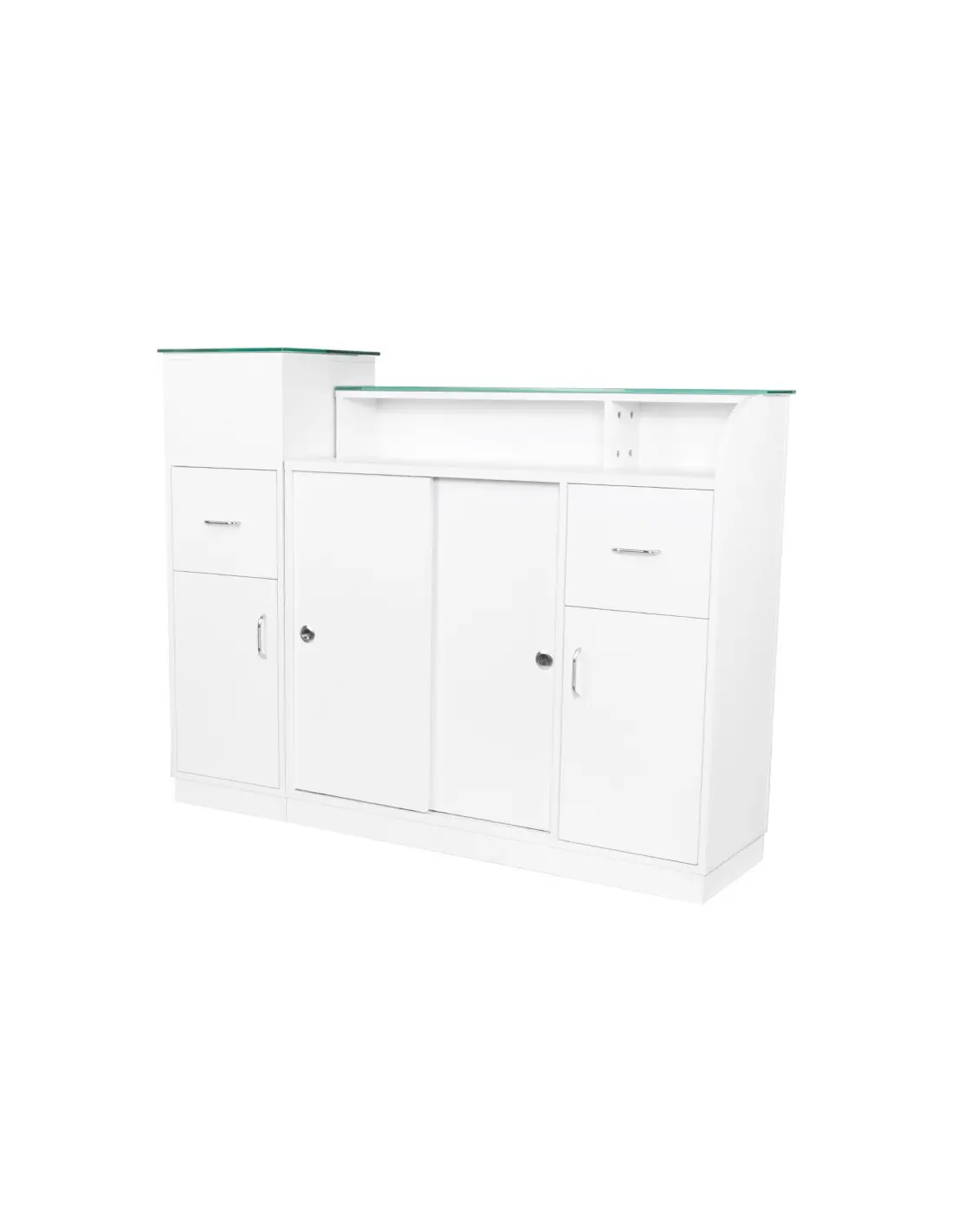 Comptoir bureau banque d'accueil jonak avec vitrine 