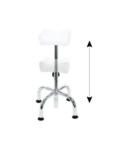 Stool with wheels 104606 Stool with wheels am-5012c white