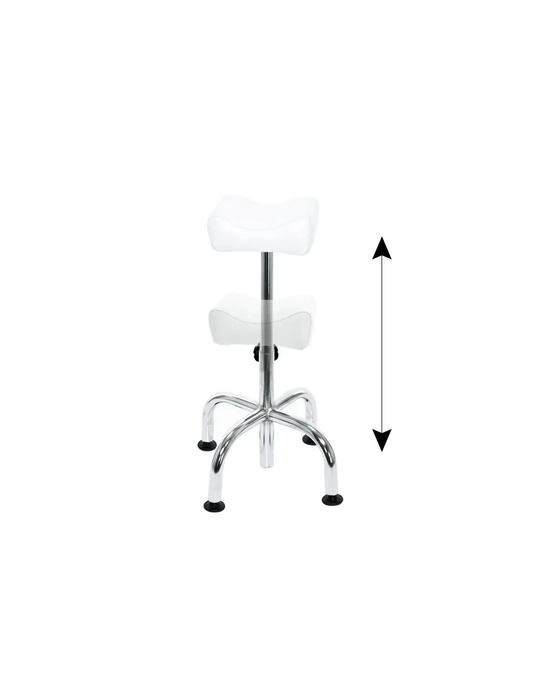 Stool with wheels 104606 Stool with wheels am-5012c white