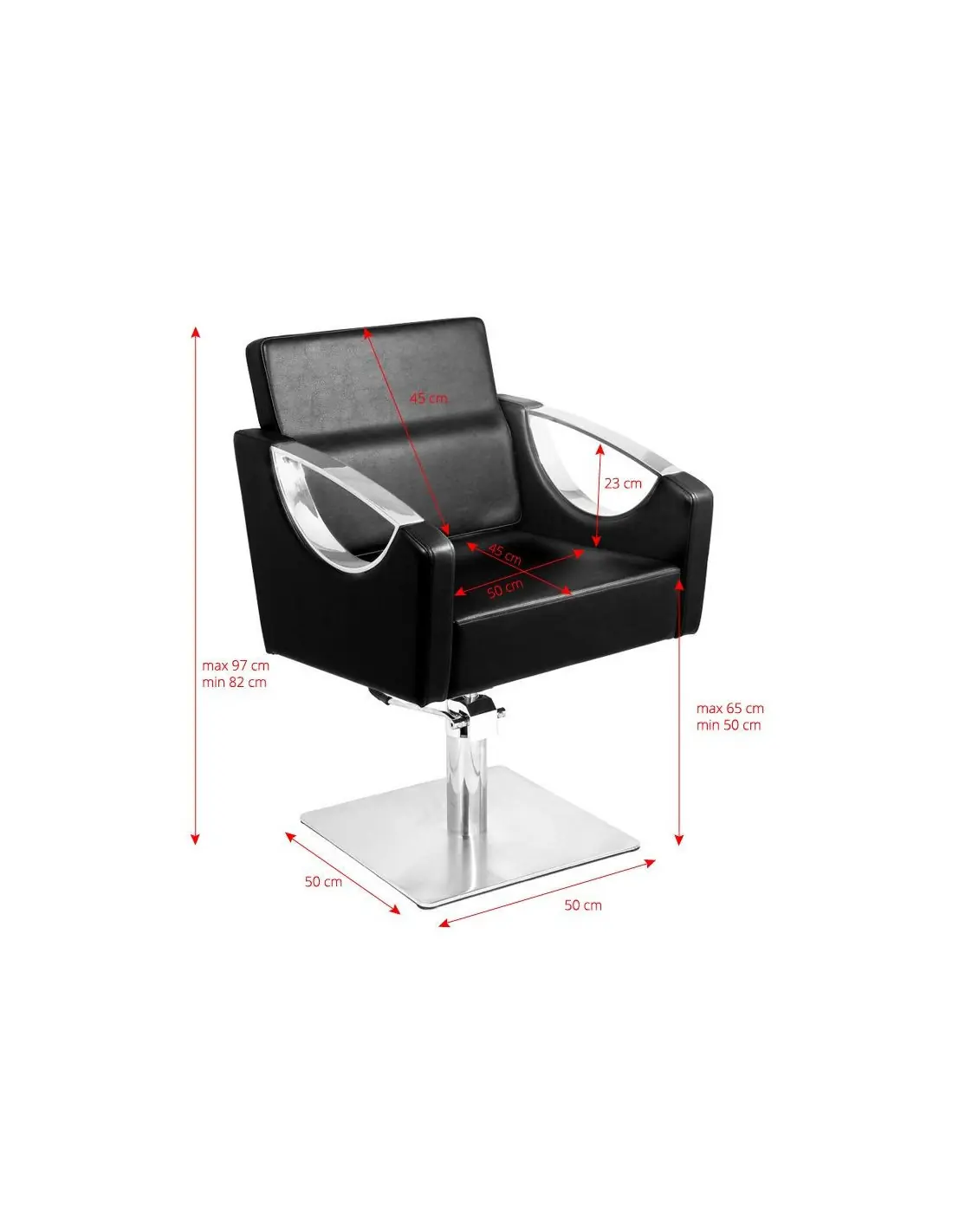 Sillón de peluquería talin negro 