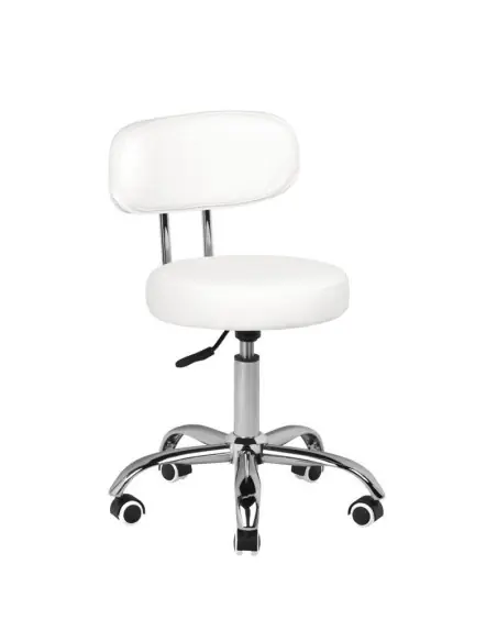 Rolling stool A-007 WHITE